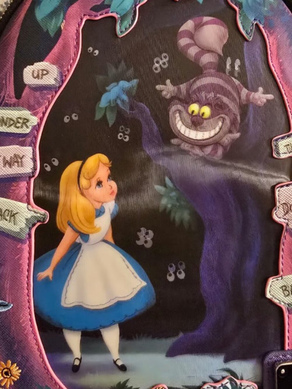 Alice in Wonderland lenticular backpack